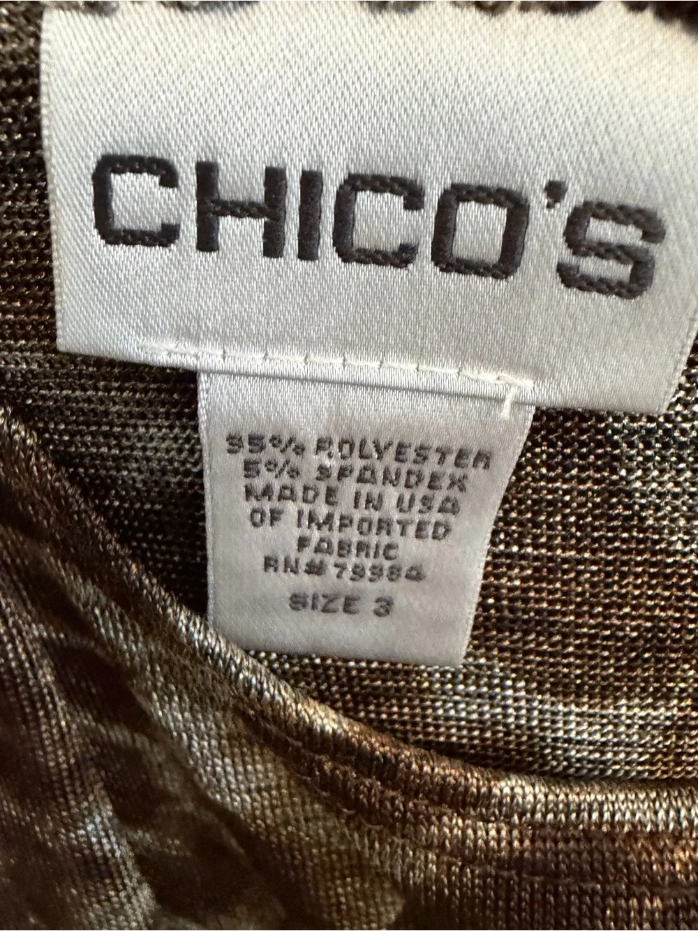 Chico's Girls Metallic Brown Knit Bottoms